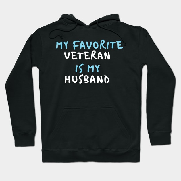 Proud Veteran Wife Hoodie by vcent